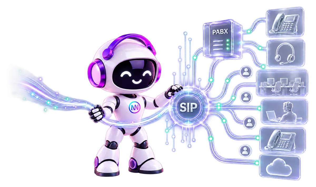 Vitória distribui uma conexão SIP entre PABX, telefones IP, headsets, nuvem e múltiplos usuários